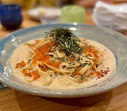 イクラのクリームパスタ